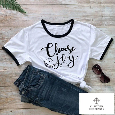 Choose Joy Romans 15:13 Bible Verse T-shirt