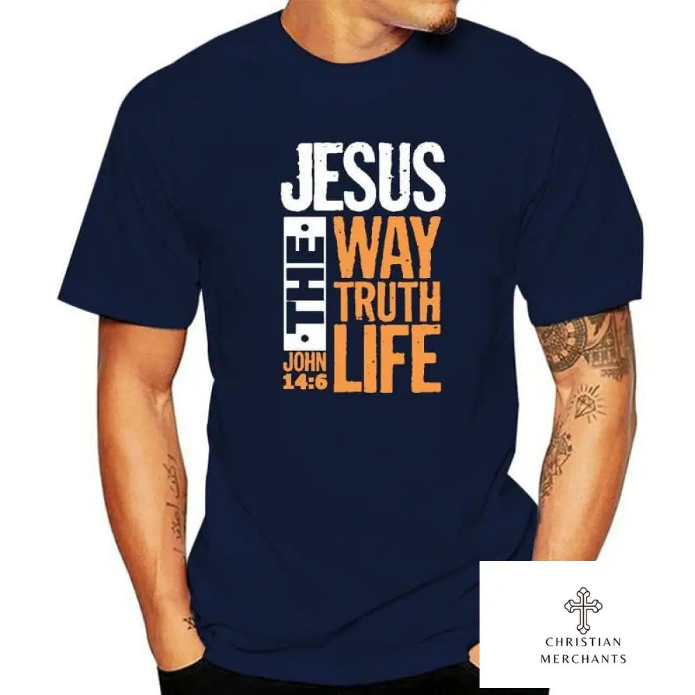 Jesus The Way Truth Life John 14 6 Christian Bible Verse T-Shirt