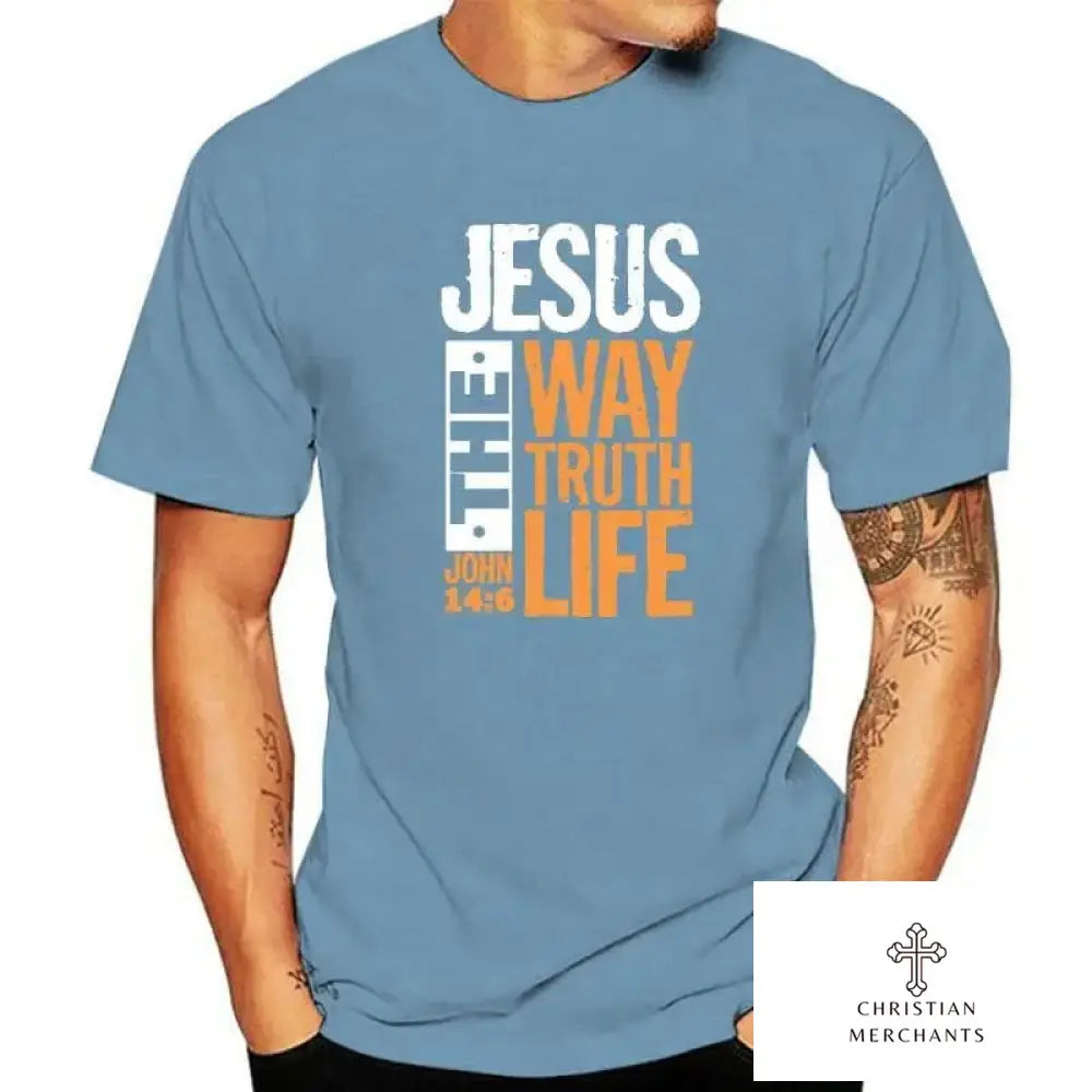 Jesus The Way Truth Life John 14 6 Christian Bible Verse T-Shirt