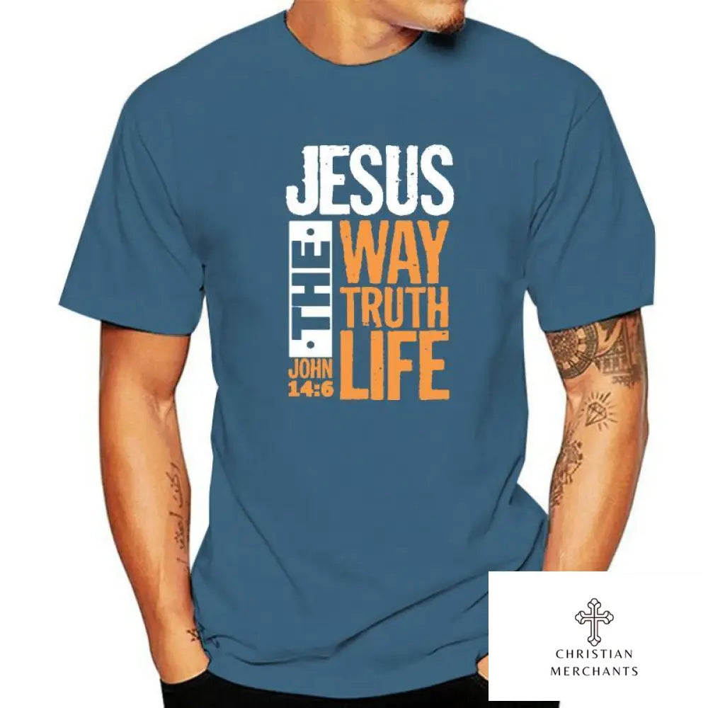 Jesus The Way Truth Life John 14 6 Christian Bible Verse T-Shirt