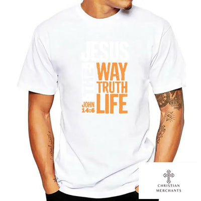 Jesus The Way Truth Life John 14 6 Christian Bible Verse T-Shirt