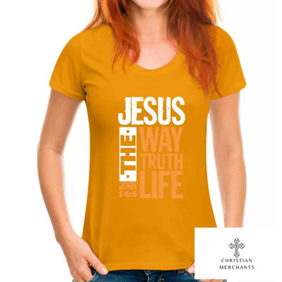 Jesus The Way Truth Life John 14 6 Christian Bible Verse T-Shirt