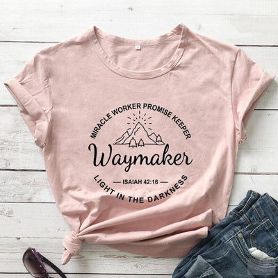 Waymaker 100% Cotton Christian Bible Verse T-Shirt