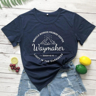 Waymaker 100% Cotton Christian Bible Verse T-Shirt