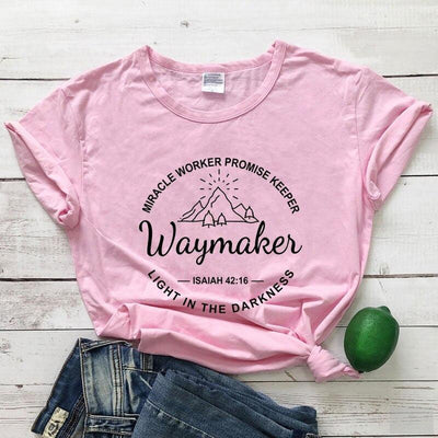 Waymaker 100% Cotton Christian Bible Verse T-Shirt