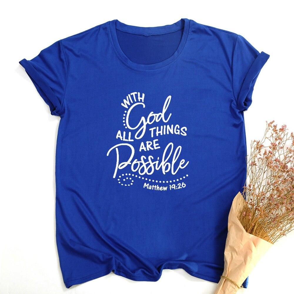 With God All Things Are Possible Christian T Shirt